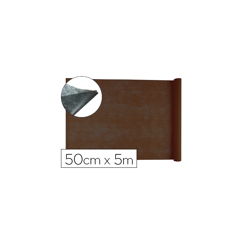 Tejido sin tejer liderpapel terileno 25 g/m2 rollo de 5 mt marron