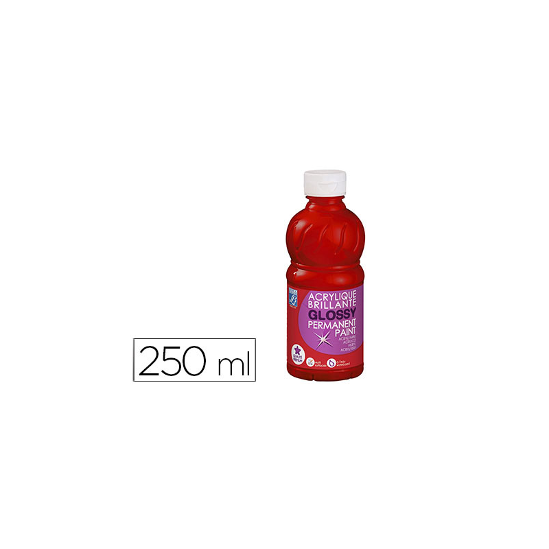 Pintura acrilica l&b brillo rojo primario bote de 250 ml
