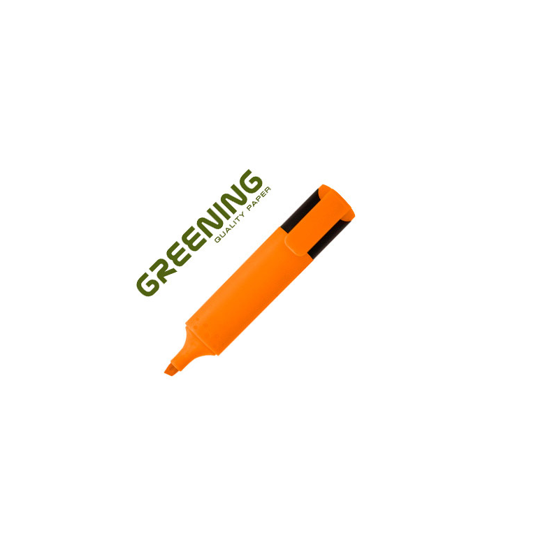 Rotulador greening fluorescente punta biselada naranja