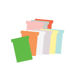 Ficha t para plannings nobo indice 3 cartulina 170 gr color verde pack de 100 unidades