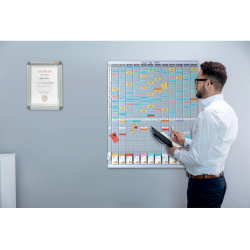 Ficha t para plannings nobo indice 3 cartulina 170 gr color verde pack de 100 unidades