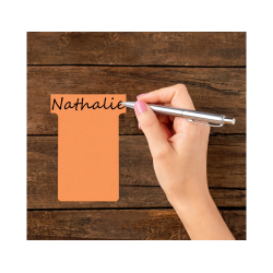 Ficha t para plannings nobo indice 3 cartulina 170 gr color naranja pack de 100 unidades