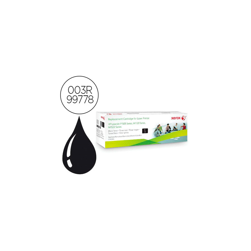 Toner xerox hp laserjet cb436a m1120 / m1522 / p1505 negro 2000 paginas