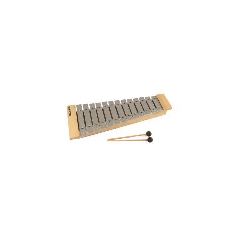 Carrillon amaya con baquetas en madera de pino y metal 48x18x6,5 cm