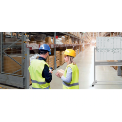 Pizarra blanca nobo cristal movil 120x90 cm