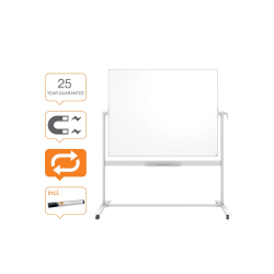 Pizarra blanca nobo classic acero vitrificado movil 150x120 cm