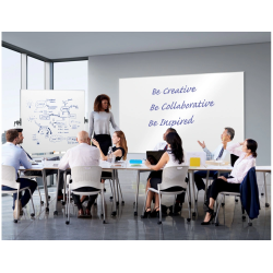 Pizarra blanca nobo classic acero vitrificado movil 150x120 cm