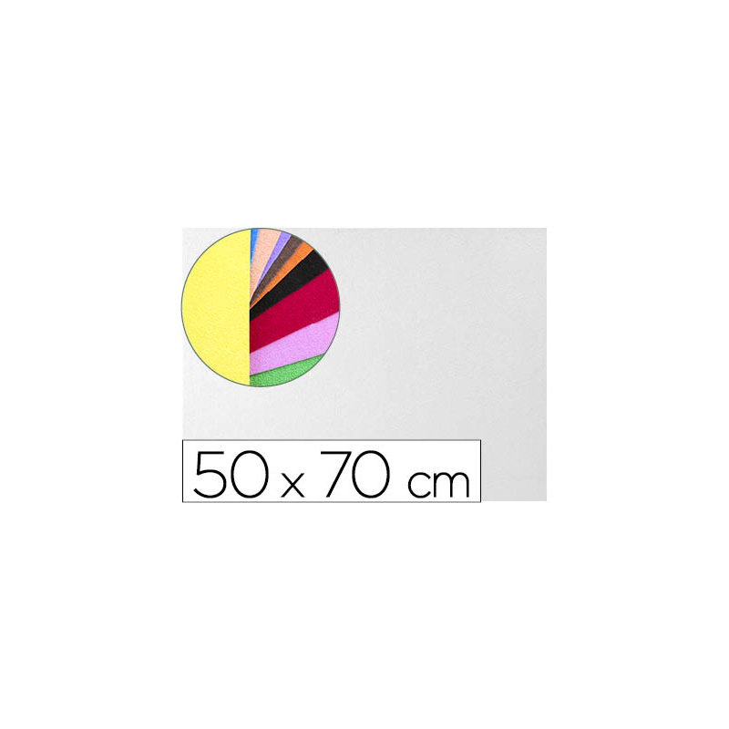 Goma eva liderpapel 50x70cm 60g/m2 espesor 2mm textura toalla blanco