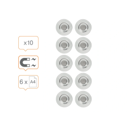 Iman para sujecion nobo 32 mm transparente 32 mm pack de 10 unidades