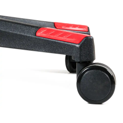 Silla q-connect gaming orvieto simil piel base nylon alt max 1200 anc 650 prof 650 mm ruedas premium negro rojo