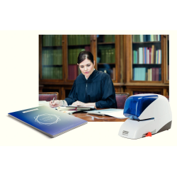 Grapadora electrica rapid 5050e capacidad 50 hojas usa casette grapas 5050e color azul