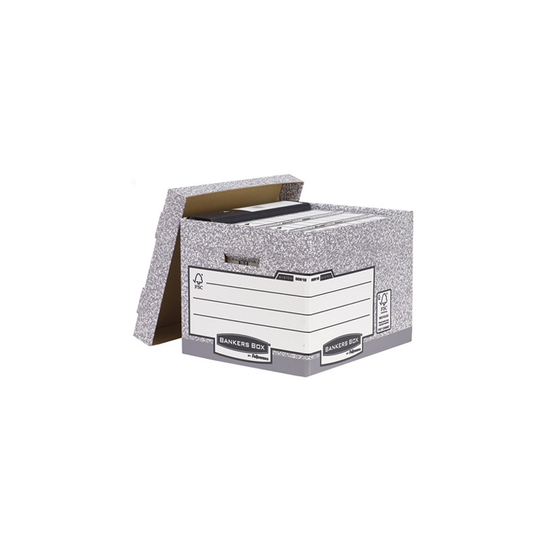 Cajon fellowes carton reciclado para almacenamiento de archivo capacidad 4 cajas de archivo tamaño din a4