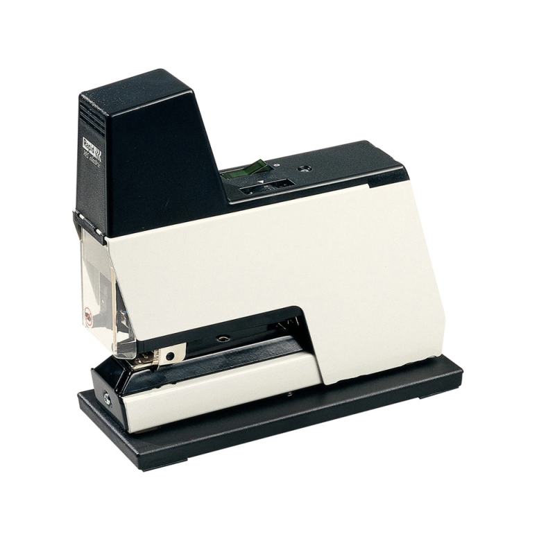 Grapadora electrica rapid 105e capacidad 50 hojas usa grapas 66/6-8 mm color blanco/negro