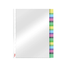 Funda multitaladro esselte con pestañas din a4 polipropileno cristal con refuerzo 85 mc pack de 12