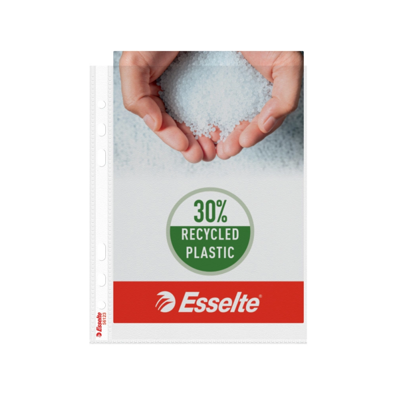 Funda multitaladro esselte din a5 polipropileno piel de naranja con refuerzo bolsa de 100 unidades