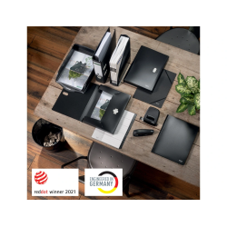 Funda multitaladro leitz din a3 polipropileno piel de naranja con refuerzo 100 mc bolsa de 25 unidades