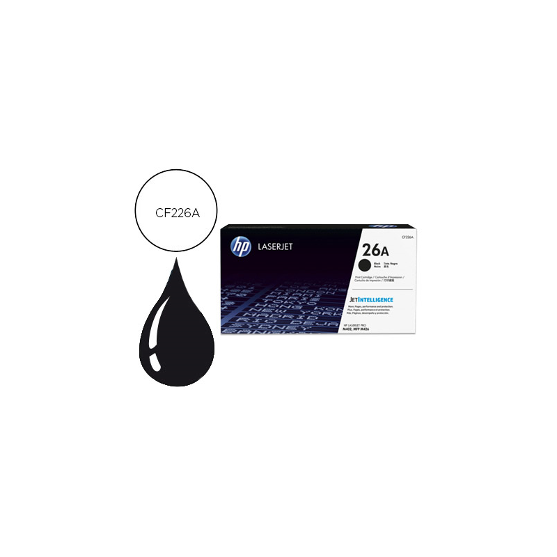 Toner hp 26a laserjet pro m402d/m402dn/m402dw/m402n/mfp m426dw/mfp m426fdn/mfp m426fdw negro 3100 paginas