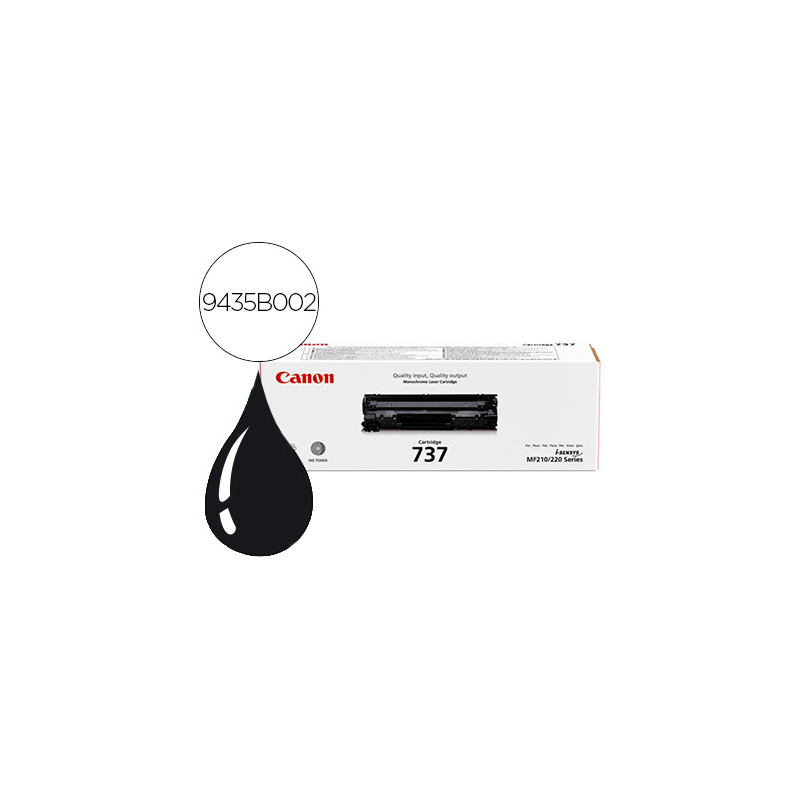 Toner canon 737 negro lbp151dw / mf 211 / mf212w / mf216n / mf217w color 2400 pag