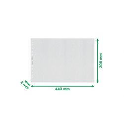 Funda multitaladro leitz din a3 polipropileno piel de naranja con refuerzo 100 mc bolsa de 25 unidades