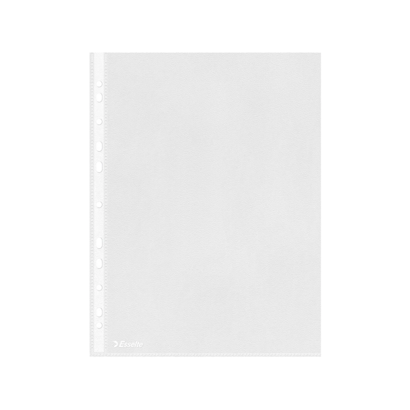 Funda multitaladro esselte din a4 polipropileno piel de naranja con refuerzo bolsa de 100 unidades