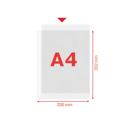 Funda multitaladro esselte din a4 polipropileno piel de naranja con refuerzo bolsa de 100 unidades