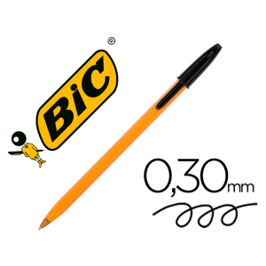 Boligrafo bic naranja fine...