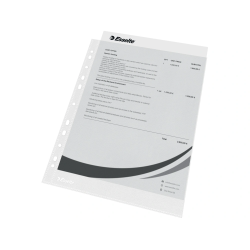 Funda multitaladro esselte din a4 polipropileno piel de naranja con refuerzo bolsa de 100 unidades