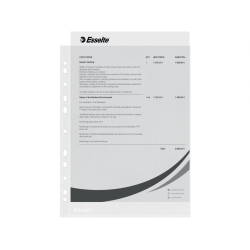 Funda multitaladro esselte din a4 polipropileno piel de naranja con refuerzo bolsa de 100 unidades