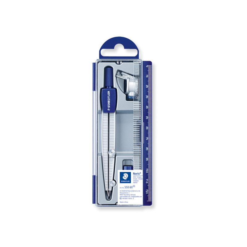 Compas staedtler noris club 550 60 con aguja roma y adaptador