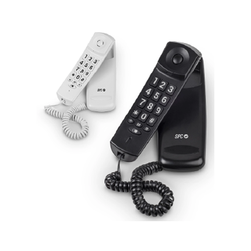 Telefono spc sobremesa/mural original lite 2 led con rellamada 10 memorias color negro