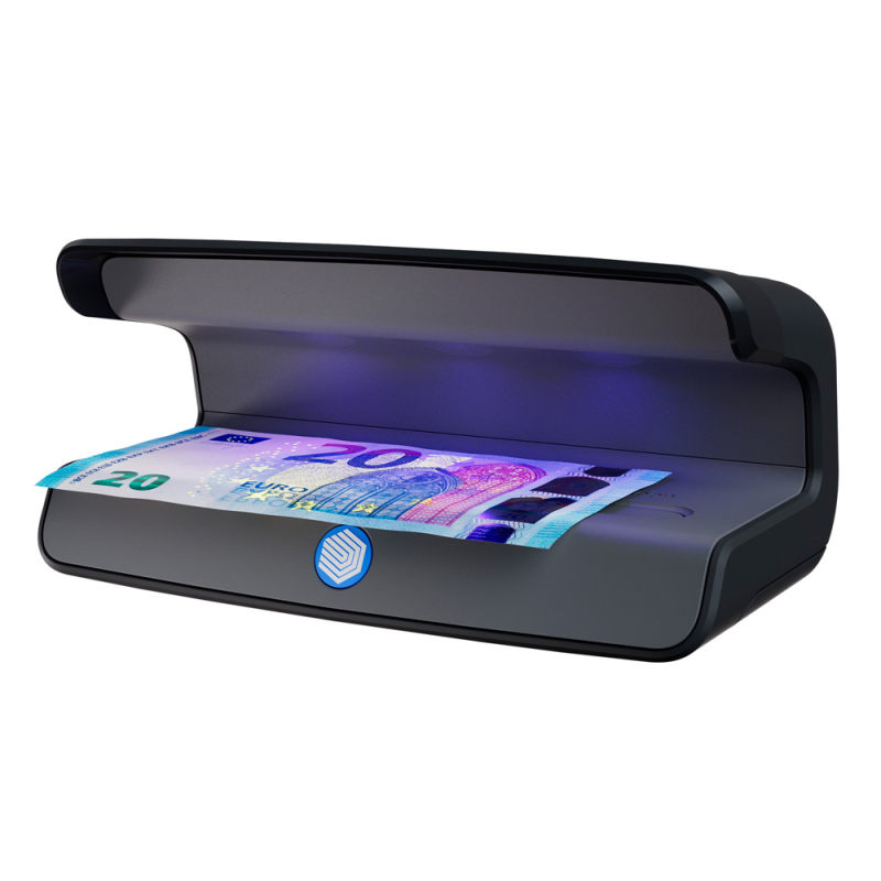 Detector de billetes falsos safescan 55 con tres luces led ultravioleta modo encendido/espera