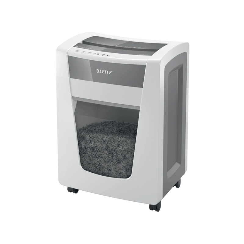 Destructora de documentos leitz iq office pro p4 blanco/plata