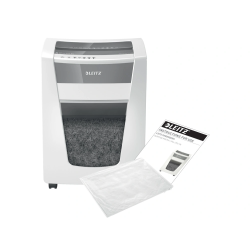Destructora de documentos leitz iq office pro p4 blanco/plata