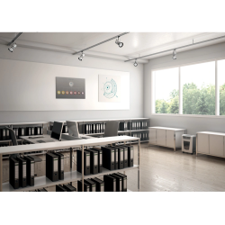 Destructora de documentos leitz iq office pro p4 blanco/plata