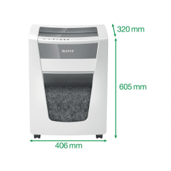 Destructora de documentos leitz iq office pro p4 blanco/plata