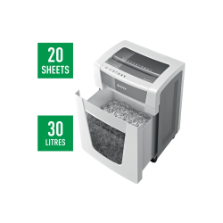 Destructora de documentos leitz iq office pro p4 blanco/plata