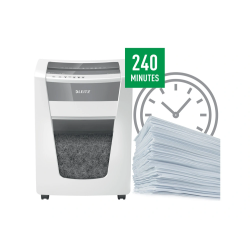 Destructora de documentos leitz iq office pro p4 blanco/plata