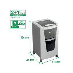 Destructora de documentos leitz iq auto+ office 300 p5 blanca