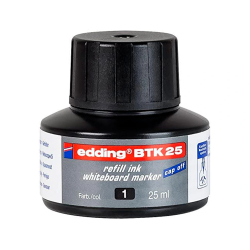 Tinta rotulador edding pizarra blanca btk-25 color negro bote 25 ml