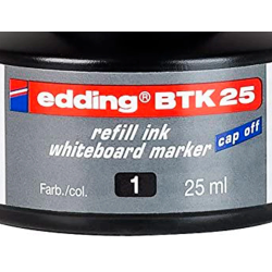 Tinta rotulador edding pizarra blanca btk-25 color negro bote 25 ml