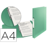 Carpeta esselte 2 anillas 25 mm din a4 colour ice polipropileno color verde