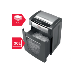 Destructora de documentos rexel momentum m515 capacidad de corte 15 hojas destruye grapas y clips papelera 30 l