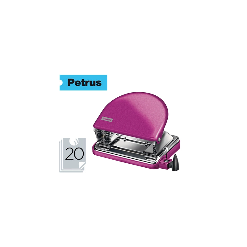 Taladrador petrus 52 wow fucsia metalizado capacidad 20 hojas en blister