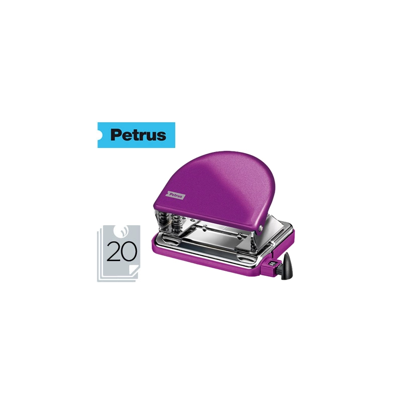 Taladrador petrus 52 wow violeta metalizado capacidad 20 hojas en blister