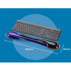 Reposamuñecas kensington duo gel teclado color negro/azul 240x182x25 mm