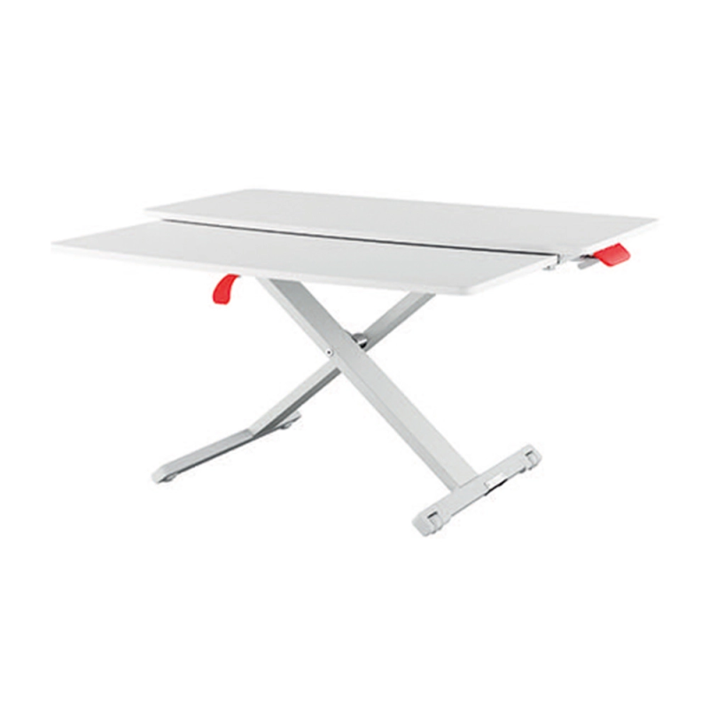 Mesa de escritorio leitz ergo cosy con bandeja color gris