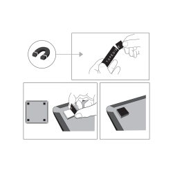 Pizarra nobo magnetica para el hogar color blanco 360x360 mm