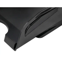 Bandeja sobremesa plastico q-connect gran capacidad con asa negro opaco 386x270x115mm