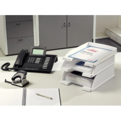 Bandeja sobremesa leitz plus jumbo opaca color azul 255x357x103 mm