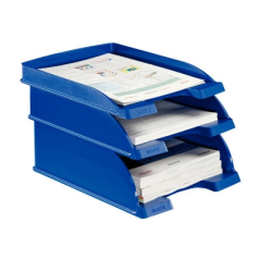 Bandeja sobremesa leitz plus jumbo opaca color azul 255x357x103 mm